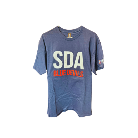 SDA Blue Devils Tee Full Front Logo